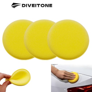 DIVEITONE ฟองน้ำกลมเหลือง ขัดสีรถ ฟองน้ำกลมเหลือง ฟองน้ำลงน้ำยา ฟองน้ำลงแว็ก