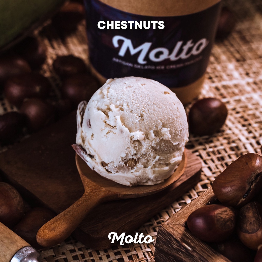 Chestnuts (ไอศกรีม เกาลัด 1 ถ้วย 16 oz.) - Molto premium Gelato