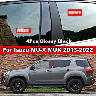 สติกเกอร์คาร์บอนไฟเบอร์ สีดําวาว สําหรับ Isuzu MU-X MUX 2013-2022 4 ชิ้น