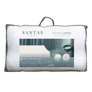 Health pillow LATEX PILLOW SANTAS AIR FLOW CONTOUR 15X24” WHITE Bolster pillow Bedroom bedding หมอนสุขภาพ หมอนสุขภาพ LAT