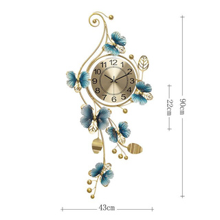 New Chinese style fashion creative clock living room light luxury atmosphere art wall clock restaurant watch personal ha