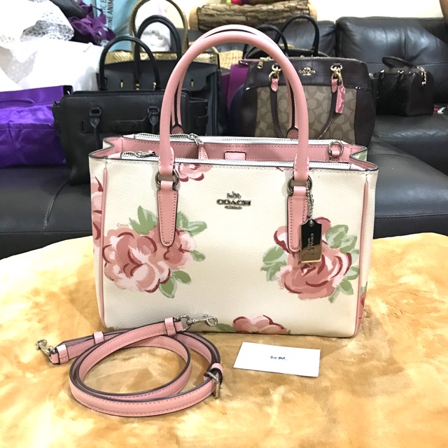 ❗️USED LIKE NEW❗️Coach ลายกุหลาบชมพู
