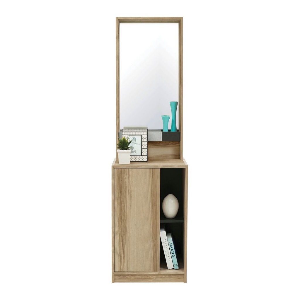 Koncept furniture โต๊ะเครื่องแป้ง รุ่น Harper สีโอ๊ค (50x40x180 ซม.)