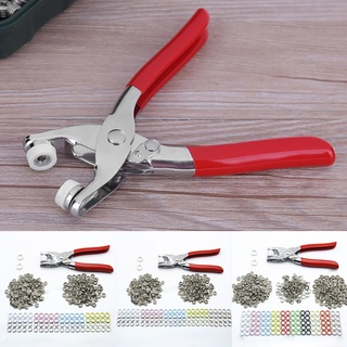 400Pcs Thickened Snap Fasteners Kit Metal Copper Five Claw Buckle Set with Hand Pressure Pliers Tool DIY Sewing Buttons