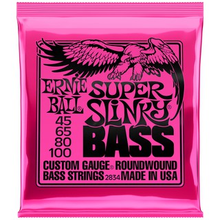 ERNIE BALL® สายกีตาร์เบส 4 สาย (P02834) ของแท้ 100% รุ่น Super Slinky (.045 - .100) ** Made in USA **