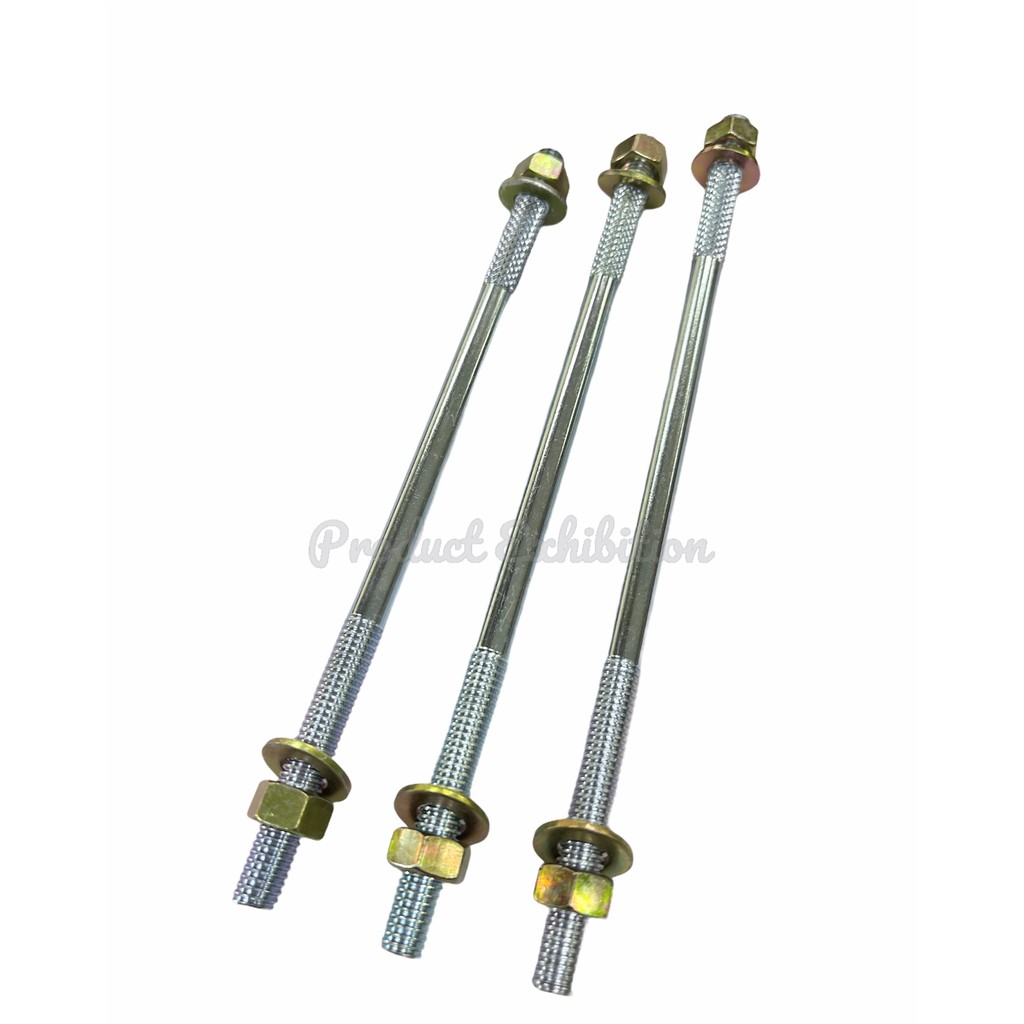 น็อตเกลียว 2 ทางขนาดเกลีย M8x1.25 (แกนเพลา 7 มิล )พร้อมน็อตตัวเมีย(เบอร์ 13 ) และแหวนอีแปะ จำนวน 10 ชุด