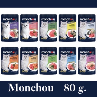 monchou มองชู  80 กรัม บาลานซ์ อาหารแมวเปียก อาหารแบบซอง