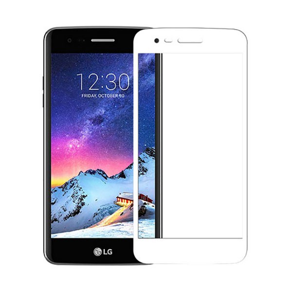Grace LG K8 2017 / X240 - กระจกนิรภัยแบบเต็มหน้าจอ - สีขาว Trim