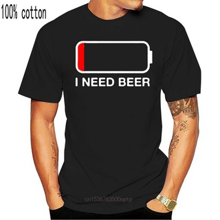 ROUND คอลูกเรือเสื้อยืดแขนสั้น ผ้าฝ้าย พิมพ์ลาย I Need Beer Beer Idea สําหรับผู้ชาย IJibak41LEjelg24-4XL