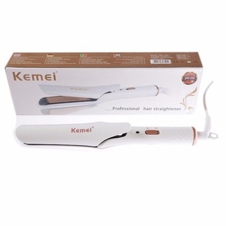 Kemei เครื่องหนีบผม เซรามิค Crimper เหล็กเสริมแต่งผม Straightener จัดแต่งทรงผม Hairdressing