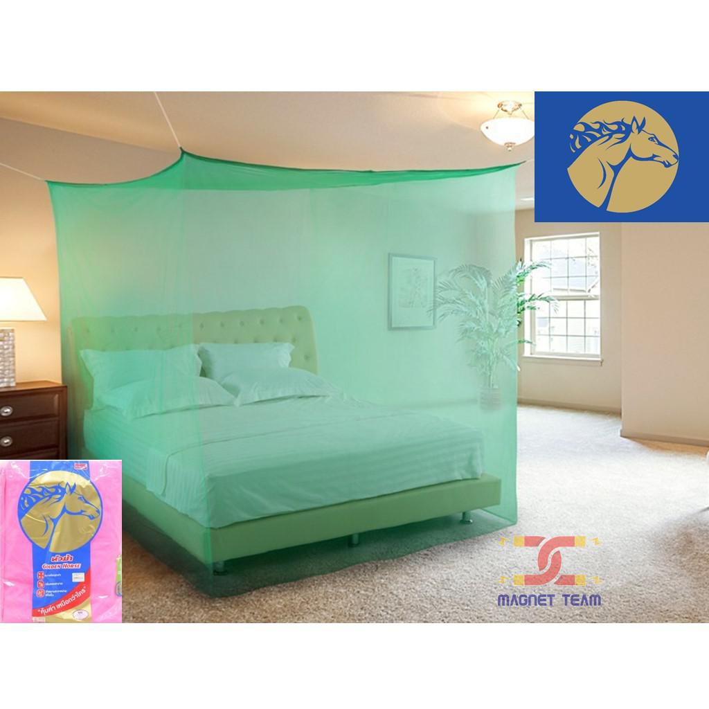 เตียง มุ้งพับได้ มุ้งกาง สีสันสดใสสีไม่ซีด ขนาด 3.5ฟุต, 4 ฟุต, 6ฟุต, 8ฟุต มุ้งเหลี่ยม สีพื้น ผ้าเกล็ดปลา สินค้าดีมีคุณภา