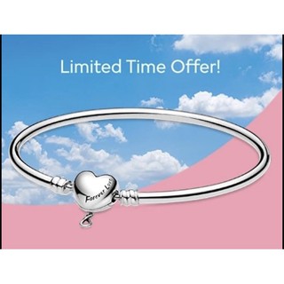 Pandora Forever Love bangle size17 แท้100%