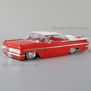 Jada โมเดลรถยนต์จําลอง สเกล 1:24 Scale Diecast Vintage Car Model Toys 1959 Chevy Impala สไตล์วินเทจ