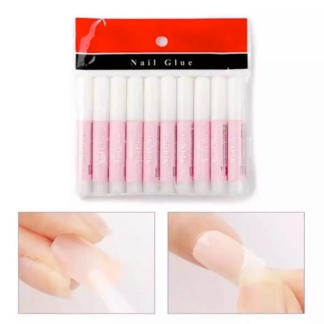 กาวติดเล็บ PVC NailGIue ขนาด 2g แพ็ค10ขวด ไว้สำหรับแถมลูกค้า