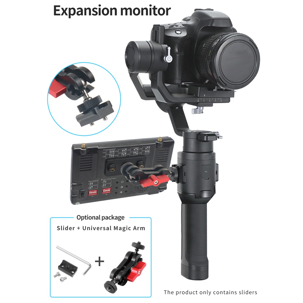Xt-xinte แผ่นยึดมอนิเตอร์ : อะแดปเตอร์ต่อขยาย Ronin SC พร้อมสกรู M4 1/4 สําหรับกิมบอล DJI Ronin S แบบมือถือ