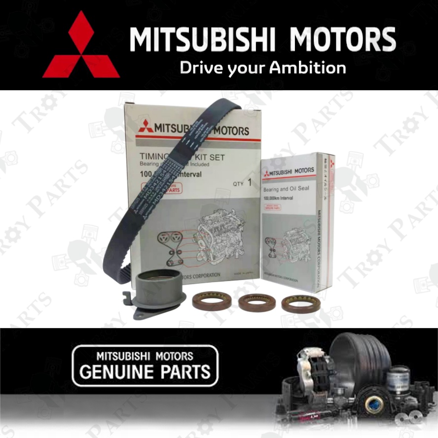 *FKM Seal* ชุดสายพานไทม์มิ่ง Mitsubishi 100K สําหรับ Proton Waja 1.6 MMC 4G18 Mitsubishi Lancer CS3 (109YU25)