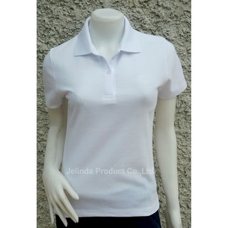 Polo  W412  เสื้อโปโลหญิงสีขาว  (เก็บเงินปลายทางได้)