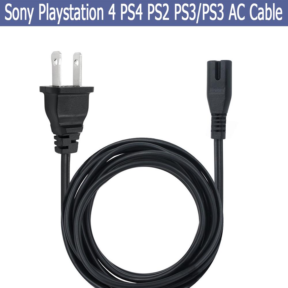 สายเคเบิล Us 2 - Prong Ac Sony Playstation 4 Ps 4 Ps 2 Ps 3 / Ps 3 Slim