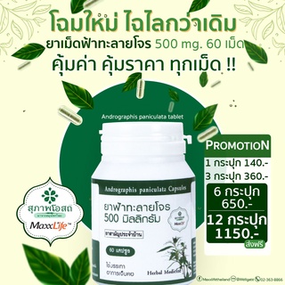 ยาเม็ดฟ้าทะลายโจร 500 ml 60 เม็ด (พร้อมส่ง)