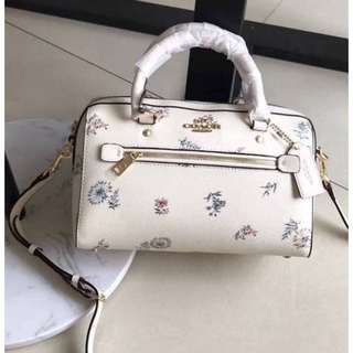 Coach ROWAN SATCHEL WITH HEART FLORAL PRINT