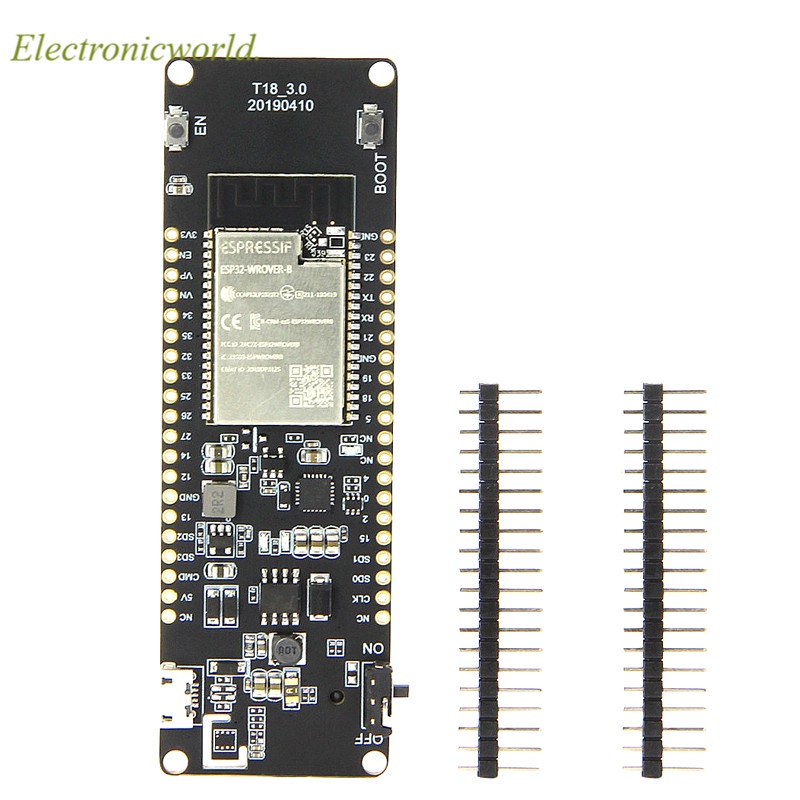TTGO T-Energy T18- WiFi และโมดูลบลูทูธ 18650 ESP32 บอร์ด WROVER