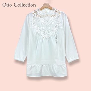 เสื้อ Otto Collection ผ้าโพลีเนื้อดี  เสื้อทรงสวยน่ารักมาก แต่งลูกไม้สวยมาก ชายสวย ผ้าดีทิ้งตัวสวย ตัดเย็บละเอียด แพทเทิ