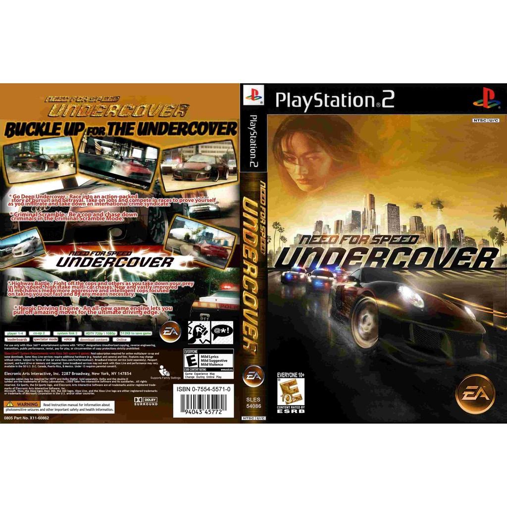 แผ่นเกมส์ PS2 เกมแข่งรถ [Need for Speed Undercover]