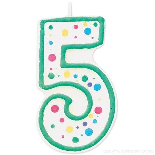 WILTON GREEN EDGED PARTY CANDLE - NO. 5