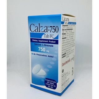 Calza-750 Tab FC Calcium L-Threonate 750 Mg (60 Tablets) บำรุงกระดูก