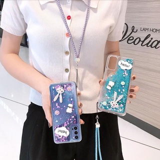 Cartoon กระต่ายน่ารัก OPPO Reno8T Reno7 Reno7Z Reno8Z 5G Reno5 Reno4 Reno 8T 8Z 2F 2 3Pro 4 4Pro 5 5Pro 10X Zoom 7Z 7 7Pro F11 Pro F9 F1S เคสมือถือ Quicksand liquid Soft TPU Case เคสป้องกัน