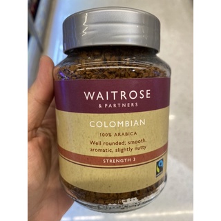 กาแฟ สำเร็จรูป ชนิดผง ตรา เวทโทรส 100 G. Colombian Freeze Coffee ( Waitrose Essential Brand ) โคลอมเบียน ฟรีซ ดราย คอฟฟี่