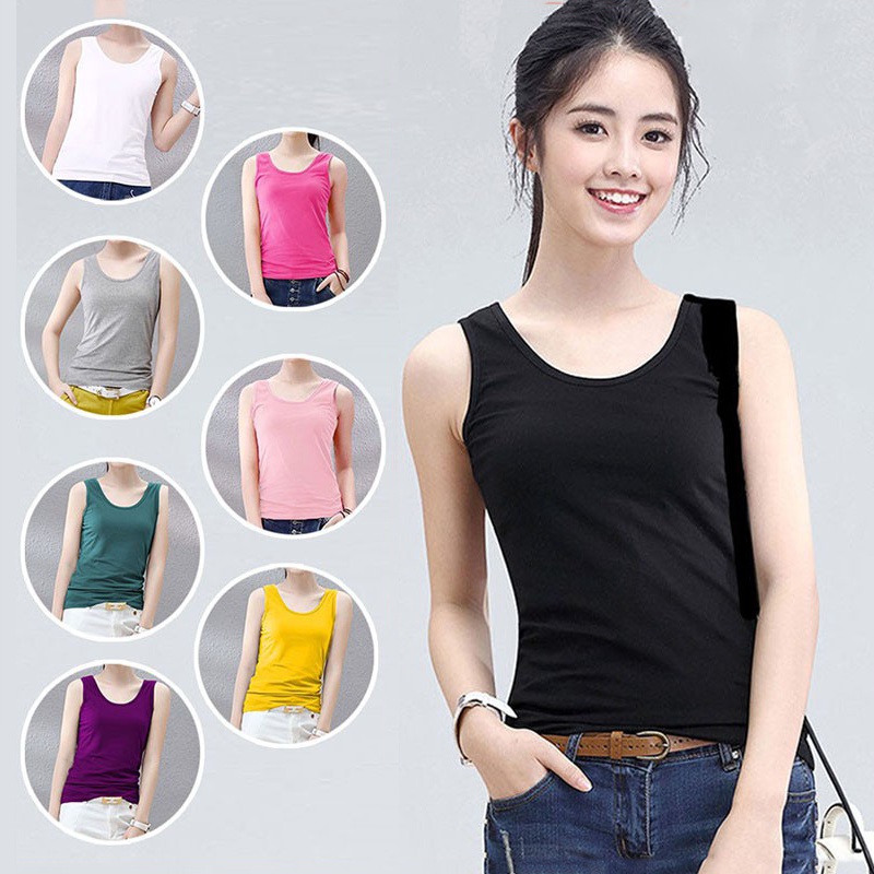 เสื้อกล้ามแขนกุด ทรงหลวม ขนาดใหญ่ สีพื้น สําหรับผู้หญิง