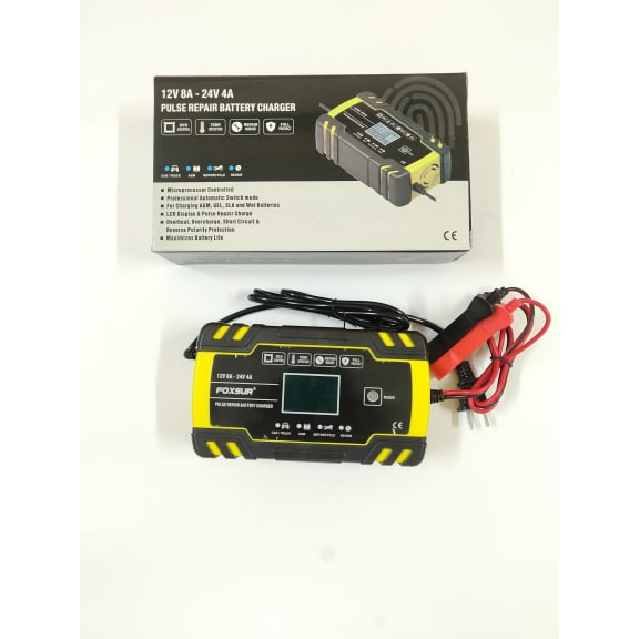 FOXSUR FBC122408D Car Battery Charger เครื่องชาร์จแบตเตอรี่ และซ่อม