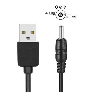 สายเคเบิล สายไฟ USB 2.0 ตัวผู้ A ไปยังปลั๊ก DC 3.5มมx1.35มม