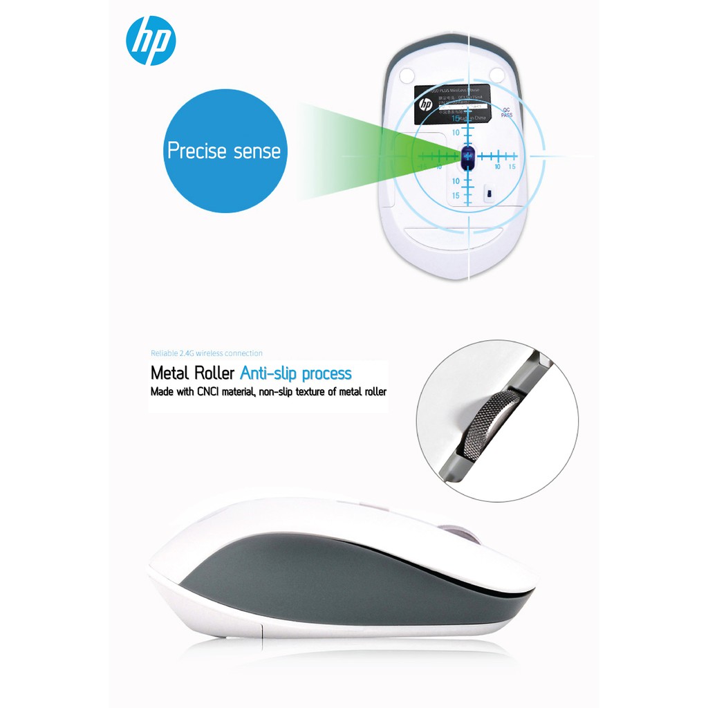 พร้อมส่ง!!! ของแท้ เมาส์ไร้สาย ไร้เสียงคลิก HP S1000 Silent Mouse USB Wireless Mouse 1600DPI USB