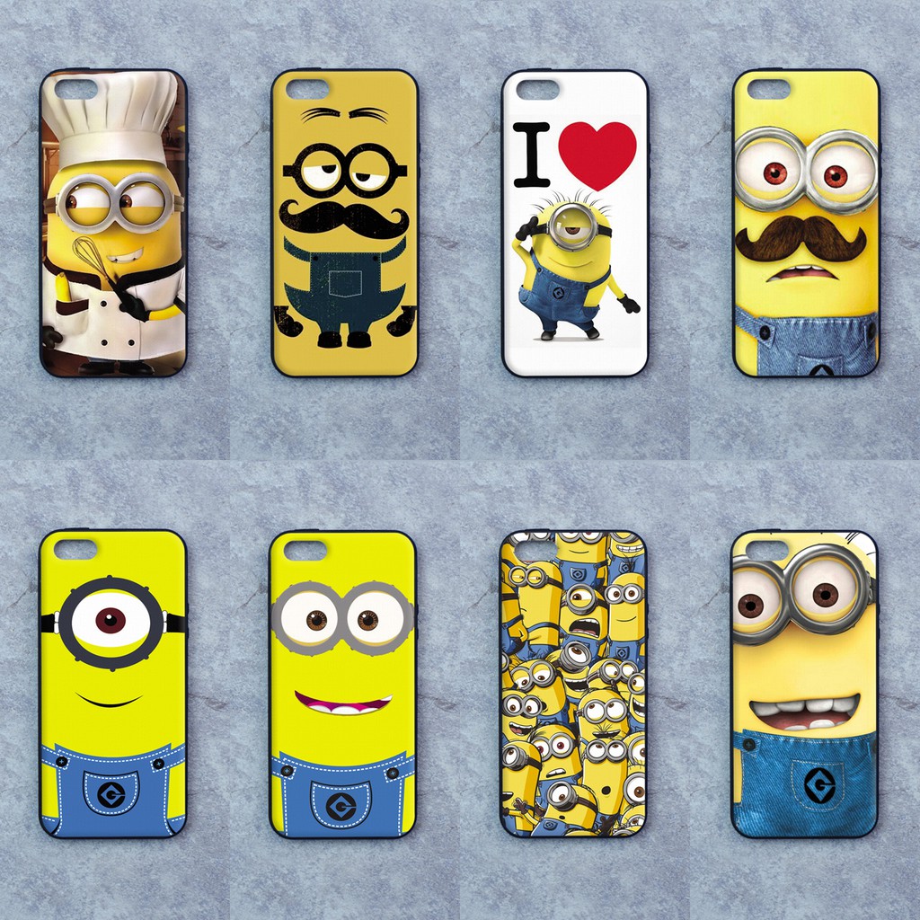 เคส iphone 5 / 5s / 5SE ใช้เคสเดียวกัน ลายมินเนี่ยน ขอบนิ่มหลังแข็ง เคสมือเคสโทรศัพท์ Case เคส Tมหลังแข็ง ไม่ขูดตัวเครื่