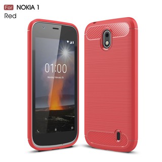 เคสมือถือ Phone Case For Nokia 1 Nokia1 Carbon Fiber Protective Back Cover Shell กรณีโทรศัพท์