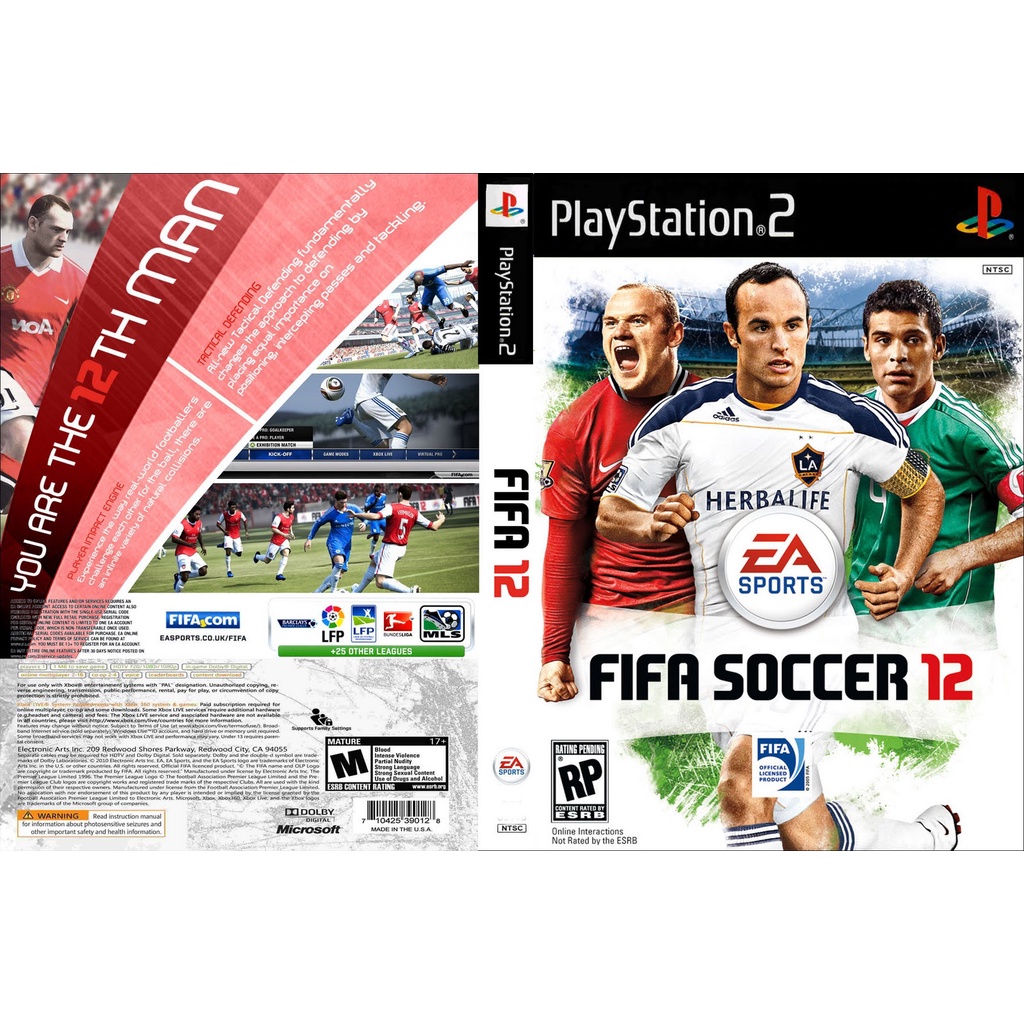 แผ่นเกมส์ PS2 FIFA 12 คุณภาพ ส่งไว (DVD)