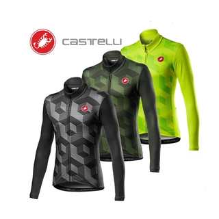 Ccbest Castelli Cubi เสื้อแขนยาวสําหรับขี่จักรยานเสือภูเขา