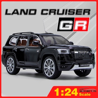 Klt โมเดลรถบรรทุกโลหะ สเกล 1/24 Toyota Land Cruiser GR ของเล่นสําหรับเด็ก