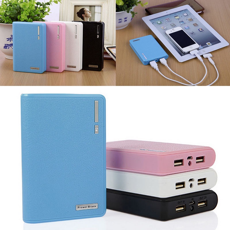 Char Dual USB 4x 18650 กล่องชาร์จสํารองภายนอกสําหรับเคสสําหรับ Ph