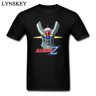 เสื้อยืดแขนสั้น พิมพ์ลายการ์ตูน Mazinger Z 3 มิติ สีดํา แฟชั่นสําหรับผู้ชายS-5XL