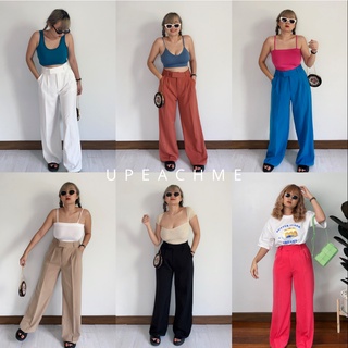 Jeeeed trousers กางเกงขากระบอกใหญ่ กางเกงสีสดใส กางเกงขายาวสีสดใส กางเกงทรงลุงสีจี้ด กางเกงขายาวทรงลุงสีสดใส