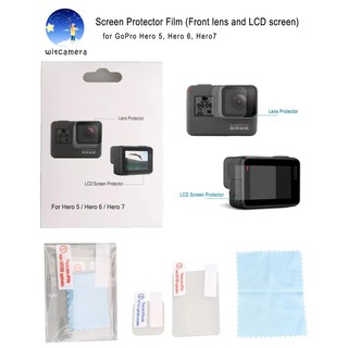 ฟิล์มกันรอย Film (เลนส์หน้าและหน้าจอด้านหลัง) สำหรับ GoPro Hero 7/6/5 (แบบใส) Screen Protector Film for GoPro 8/7/6/5