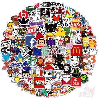 100Pcs/Set ❉ Fashion Brand Logo Mixed Cool HipHop Graffiti สติ๊กเกอร์ ❉ Waterproof DIY Fashion Decals Doodle สติ๊กเกอร์