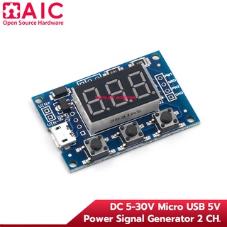 DC 5-30V Micro USB 5V Power Signal Generator 2 channel พารามิเตอร์ @ AIC