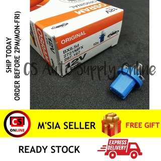 Cs หลอดไฟรถยนต์ Osram 12V Bx8.5d 1.2W สําหรับสวิตช์ไฟภายในรถยนต์ 1 ชิ้น