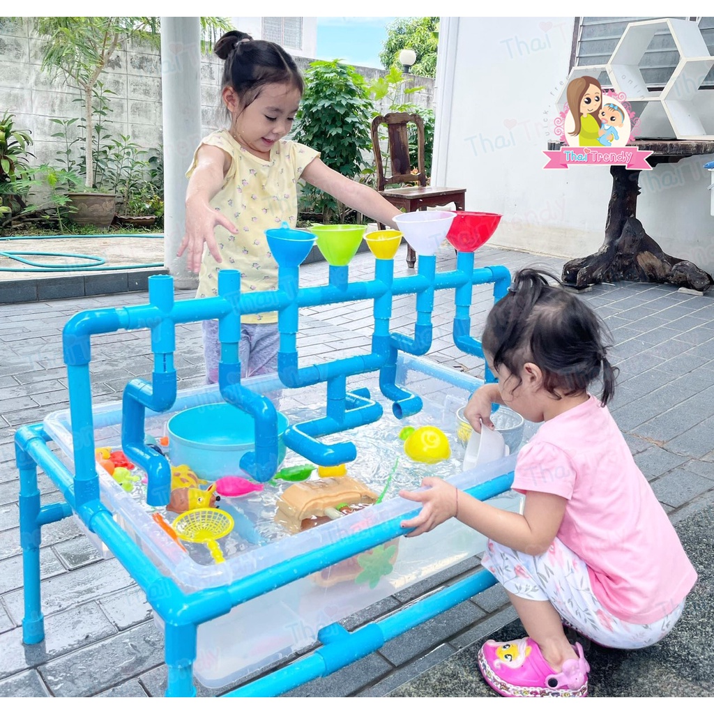 Waterplay Station ของเล่นเด็ก โต๊ะเล่นน้ำสำหรับเด็ก outdoor Water Playstation โต๊ะเล่นทรายเล่นน้ำ