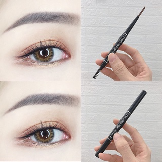 【Hot new products】ดินสอเขียนคิ้วแบบสองหัวกันน้ําพร้อมแปรงปัดคิ้ว/ Eyebrow Pencil ดินสอเขียนคิ้ว ติดทน กันน้ำ เขียนคิ้ว