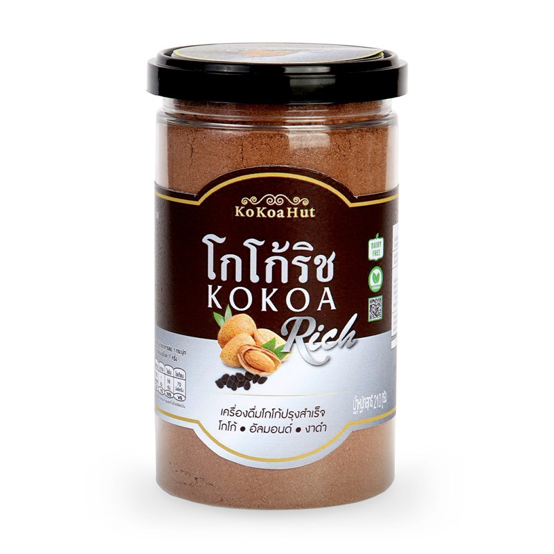 โกโก้ ริช (โกโก้ผสมอัลมอนด์และงาดำ) ขนาด 200 กรัม